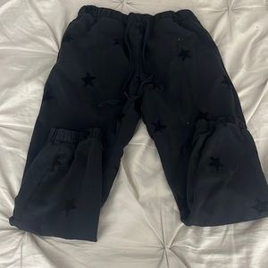 Velvet Stars Black Sweatpants Jasmine + Ginger